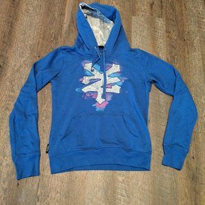 Zoo York Blue Hoodie Sweatshirt Logo Front Hooded